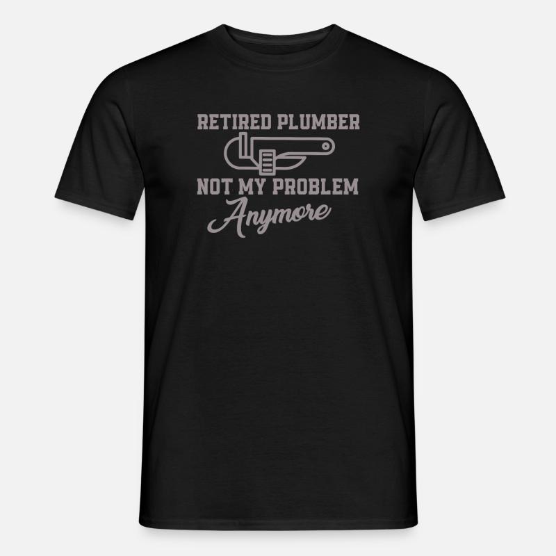 Rentner Klempner Design - Männer T-Shirt - Schwarz