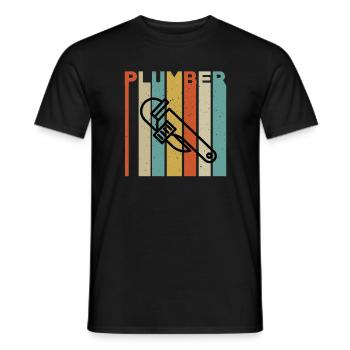 Plumber Pipe Tongs T-shirt - T-shirt homme - noir - Devant - AI Model Male 178 light (178cm)