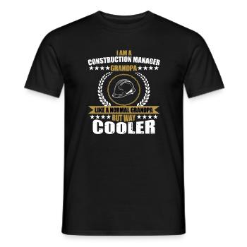 Funny construction manager Grandpa - Men's T-Shirt - black - Front - AI Model Male 178 light (178cm)