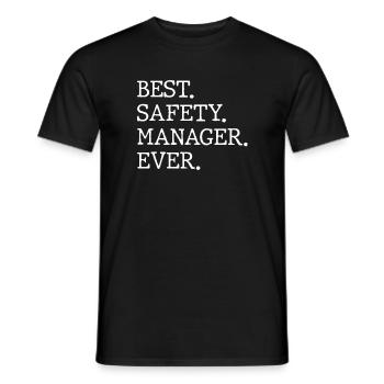 Best Security Manager Ever - Men's T-Shirt - black - Front - AI Model Male 178 light (178cm)