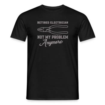 Elektriker Im Ruhestand Nicht Mehr Mein Problem - Männer T-Shirt - Schwarz - Vorne - AI Model Male 178 light (178cm)