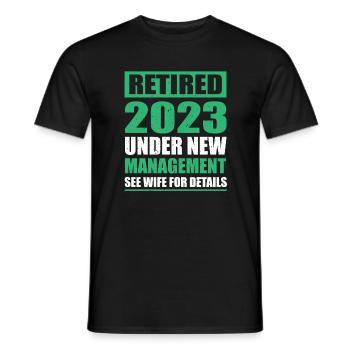 Retraite amusante 2023 - T-shirt homme - noir - Devant - AI Model Male 178 light (178cm)