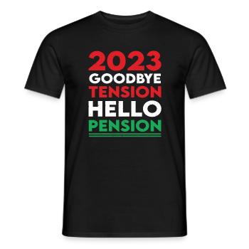 2023 Mitarbeitergeschenk Im Ruhestand - Männer T-Shirt - Schwarz - Vorne - AI Model Male 178 light (178cm)