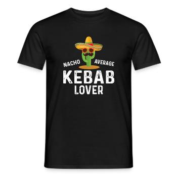 Nacho Average kebab lover - Men's T-Shirt - black - Front - AI Model Male 178 light (178cm)
