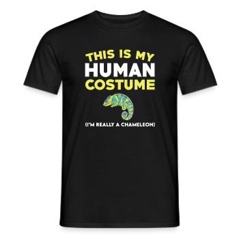Drôle de costume caméléon - T-shirt homme - noir - Devant - AI Model Male 178 light (178cm)