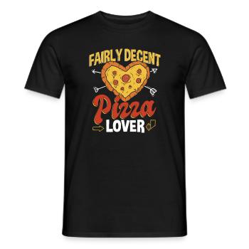 Ziemlich Anständiger Pizzaliebhaber - Männer T-Shirt - Schwarz - Vorne - AI Model Male 178 light (178cm)