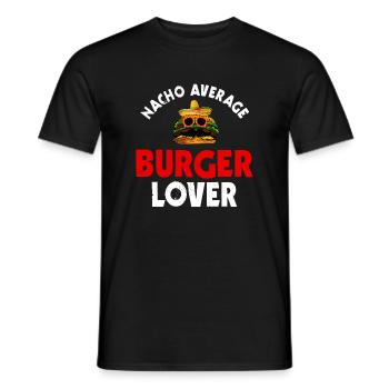 Burger and Nacho Shirt - Men's T-Shirt - black - Front - AI Model Male 178 light (178cm)