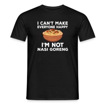 Drôle de chemise Nasi Goreng - T-shirt homme - noir - Devant - AI Model Male 178 light (178cm)