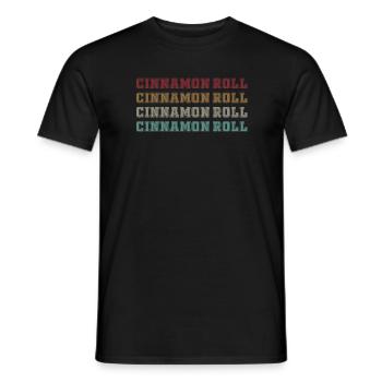 Lettrage en rouleau de cannelle - T-shirt homme - noir - Devant - AI Model Male 178 light (178cm)