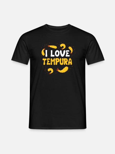 I love tempura - Men's T-Shirt - black
