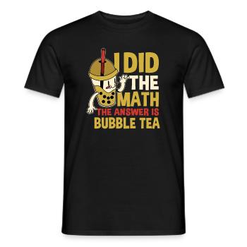 Bubble Tea et mathématiques - T-shirt homme - noir - Devant - AI Model Male 178 light (178cm)