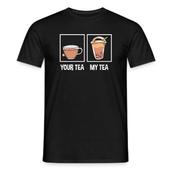 Bubble Tea - Men's T-Shirt - black - Front - AI Model Male 178 light (178cm)