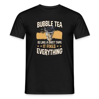 Funny Bubble Tea Shirt - Men's T-Shirt - black - Front - AI Model Male 178 light (178cm)