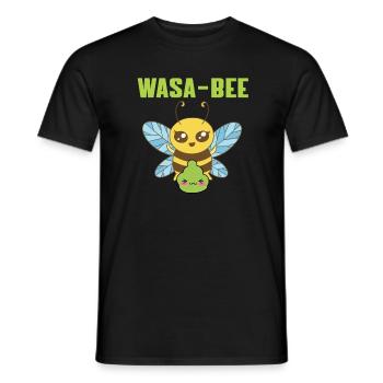 Sweet Wasabi Bee Design - Men's T-Shirt - black - Front - AI Model Male 178 light (178cm)