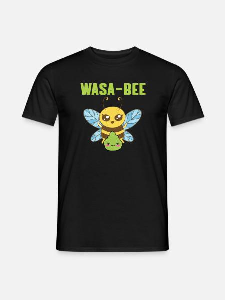 Sweet Wasabi Bee Design - Men's T-Shirt - black