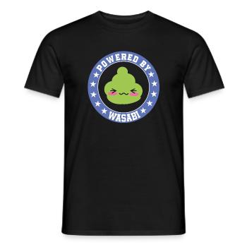 Powered by wasabi - Men's T-Shirt - black - Front - AI Model Male 178 light (178cm)