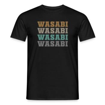 Wasabi lettering - Men's T-Shirt - black - Front - AI Model Male 178 light (178cm)