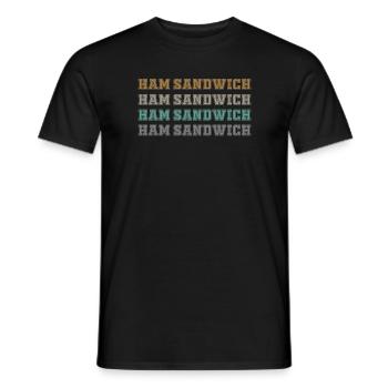 Sandwich au jambon - T-shirt homme - noir - Devant - AI Model Male 178 light (178cm)