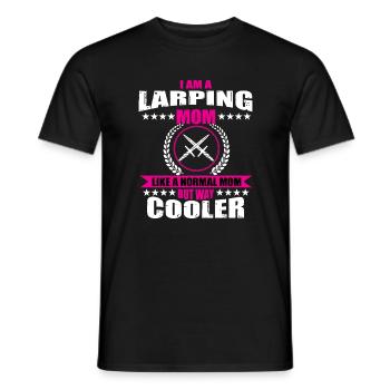 Drôle de chemise Larping Mama - T-shirt homme - noir - Devant - AI Model Male 178 light (178cm)