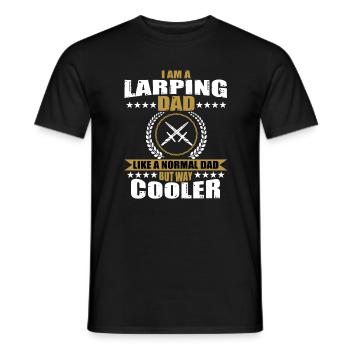 Drôle de chemise Larping Papa - T-shirt homme - noir - Devant - AI Model Male 178 light (178cm)