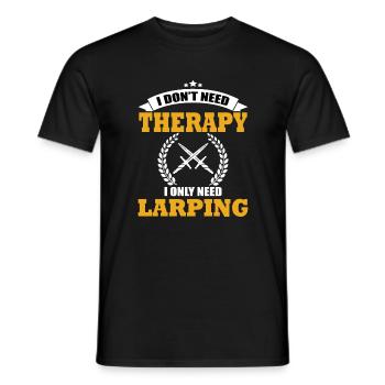 Drôle de citation de Larping - T-shirt homme - noir - Devant - AI Model Male 178 light (178cm)