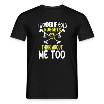 Lustiger Metalldetektions Spruch - Männer T-Shirt - Schwarz - Vorne - AI Model Male 178 light (178cm)