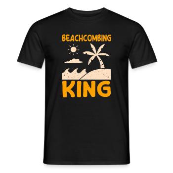 Strandgutsammler König Für Männer - Männer T-Shirt - Schwarz - Vorne - AI Model Male 178 light (178cm)