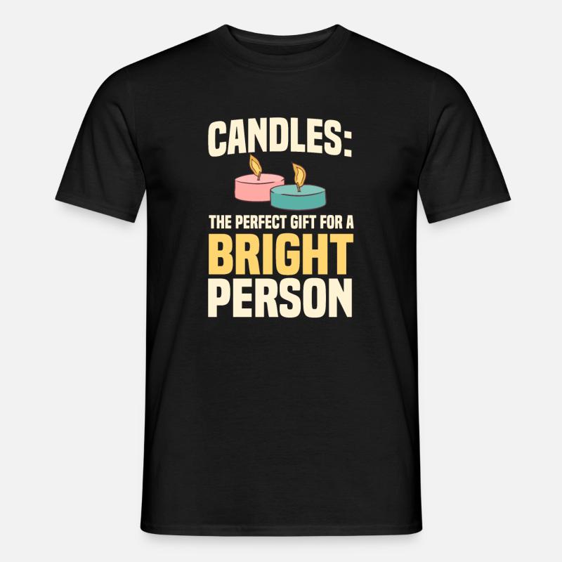Cool candle lover design - Men's T-Shirt - black
