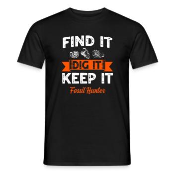 Toller Fossiljäger Spruch - Männer T-Shirt - Schwarz - Vorne - AI Model Male 178 light (178cm)