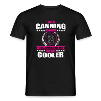 Drôle de grand-mère en conserve qui bouillonne - T-shirt homme - noir - Devant - AI Model Male 178 light (178cm)