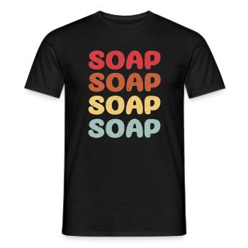Soap - Men's T-Shirt - black - Front - AI Model Male 178 light (178cm)