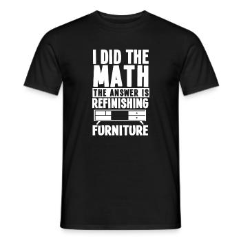 Réparation de meubles - T-shirt homme - noir - Devant - AI Model Male 178 light (178cm)