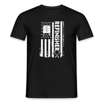 USA Refinisher - Retournement de meubles - T-shirt homme - noir - Devant - AI Model Male 178 light (178cm)