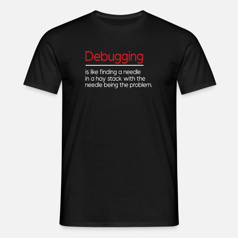 Fun debugging design - Men's T-Shirt - black