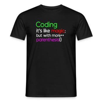Lustiges Programmiershirt - Männer T-Shirt - Schwarz - Vorne - AI Model Male 178 light (178cm)