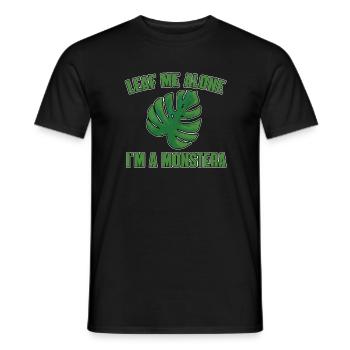 Funny Monstera Plant Saying - Men's T-Shirt - black - Front - AI Model Male 178 light (178cm)