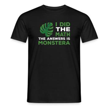Monstera plant proverb for gardeners - Men's T-Shirt - black - Front - AI Model Male 178 light (178cm)