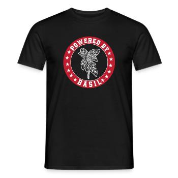 Powered by basil - Men's T-Shirt - black - Front - AI Model Male 178 light (178cm)