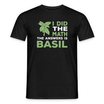 Lustiges Basilikum Design - Männer T-Shirt - Schwarz - Vorne - AI Model Male 178 light (178cm)