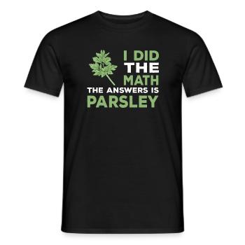 Lustiges Petersilien Spruch - Männer T-Shirt - Schwarz - Vorne - AI Model Male 178 light (178cm)