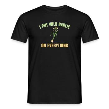 Drôle de dicton d’ail sauvage - T-shirt homme - noir - Devant - AI Model Male 178 light (178cm)