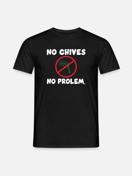 Funny chive hater - Men's T-Shirt - black