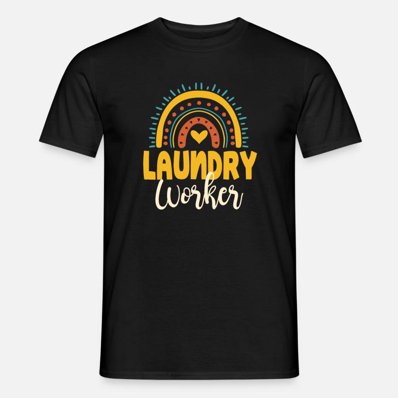 Wäschereimitarbeiter - Männer T-Shirt - Schwarz