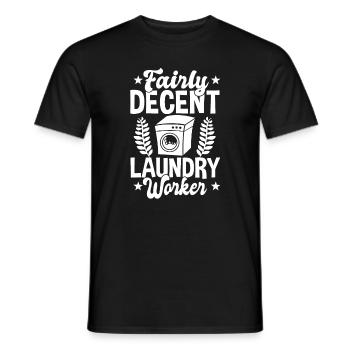 Assez décent travailleur de blanchisserie - T-shirt homme - noir - Devant - AI Model Male 178 light (178cm)