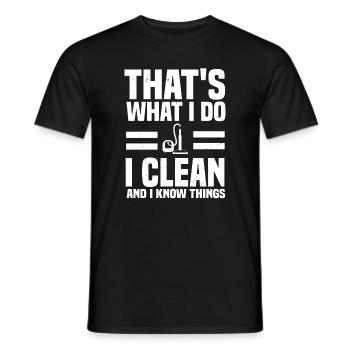 Nettoyant pour maison - T-shirt homme - noir - Devant - AI Model Male 178 light (178cm)