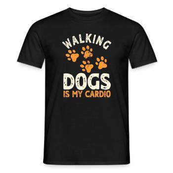 Lustiger Hundeausführer - Männer T-Shirt - Schwarz - Vorne - AI Model Male 178 light (178cm)