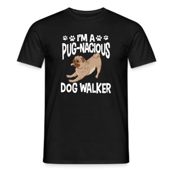 Hundeausführer Und Mopsliebhaber - Männer T-Shirt - Schwarz - Vorne - AI Model Male 178 light (178cm)
