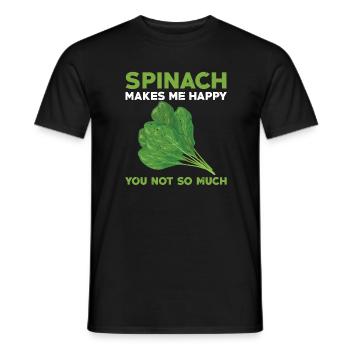 Lustiges Spinat Liebhaber Sprichwort - Männer T-Shirt - Schwarz - Vorne - AI Model Male 178 light (178cm)