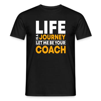 Motivational Life Coach Quote - Men's T-Shirt - black - Front - AI Model Male 178 light (178cm)