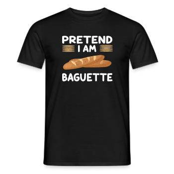 Amateurs de baguette - T-shirt homme - noir - Devant - AI Model Male 178 light (178cm)